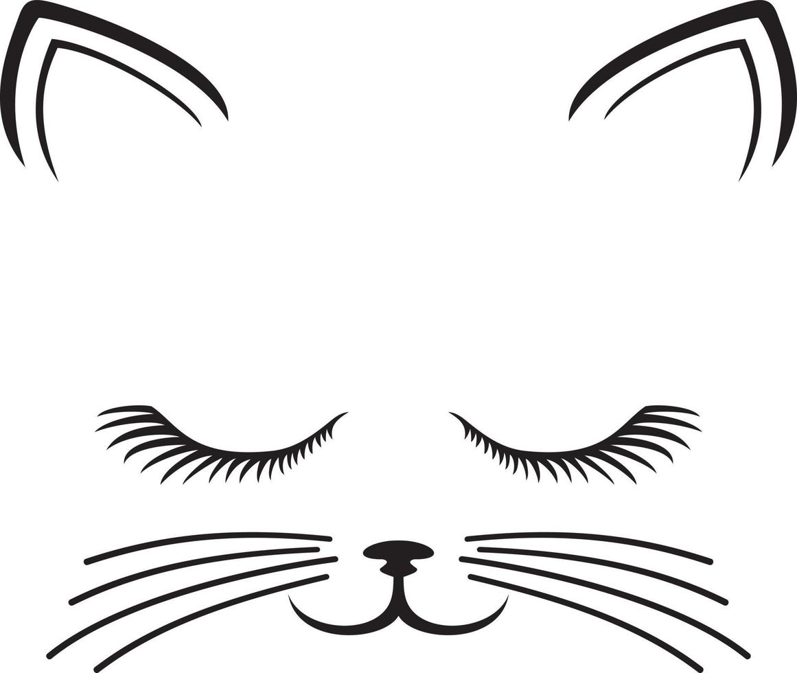 Cute Cat Head vector