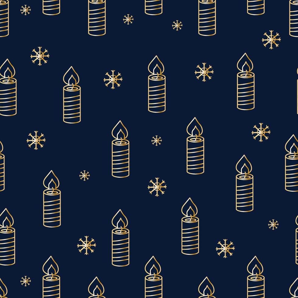 Christmas seamless patterns, prints with gold elements. Vector patterns. Golden objects on a dark background.