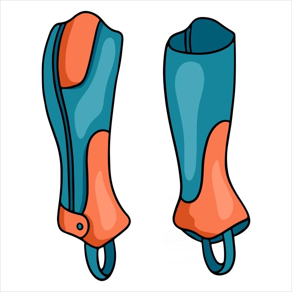 Outfit of the rider protection of the legs of the jaquey leggings vector illustration in cartoon style