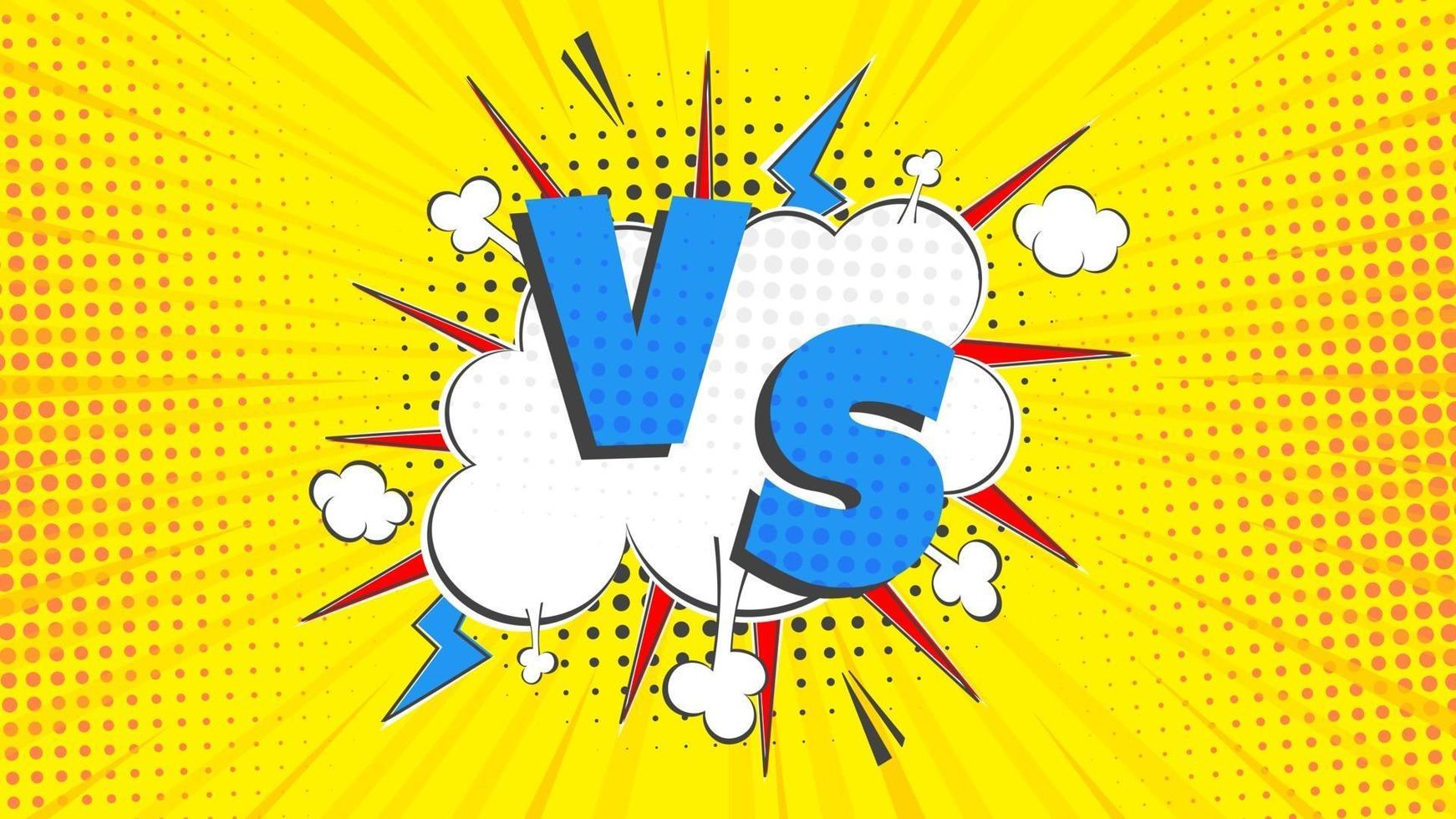 Versus screen flat style design vector illustration.