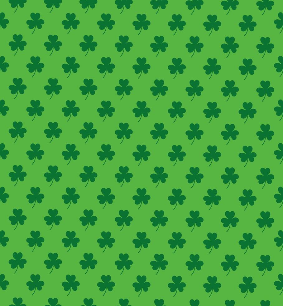 Ilustración de vector de patrones sin fisuras de trébol de trébol. feliz st. día de San Patricio