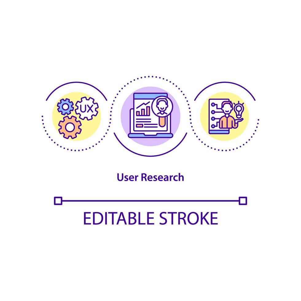 User research concept icon vector