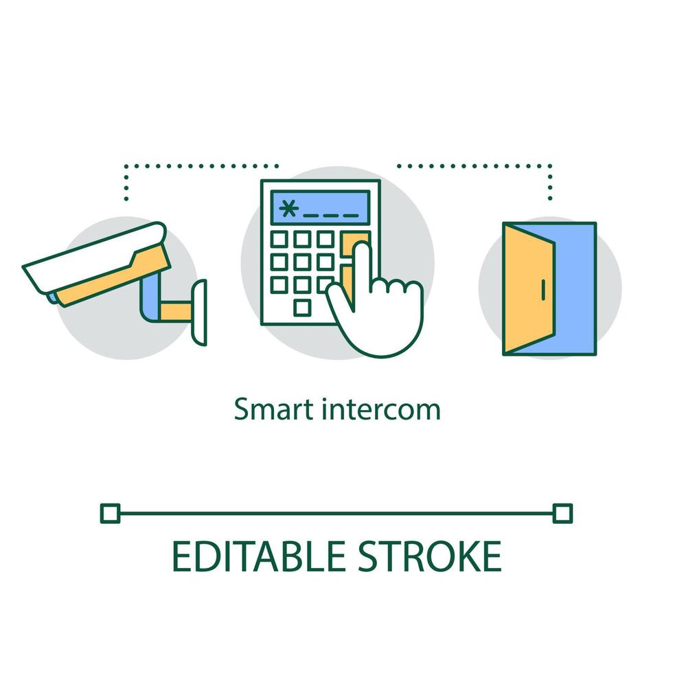 Smart intercom concept icon vector