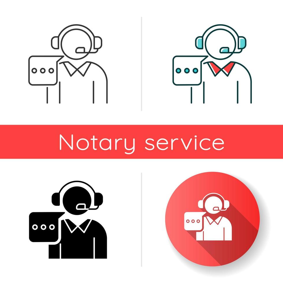 Customer support icon vector
