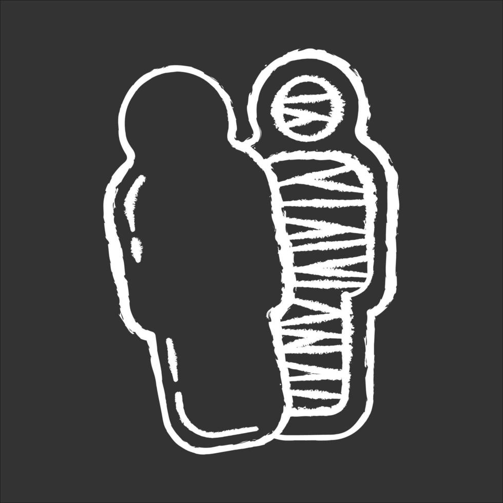 Mummy chalk icon vector