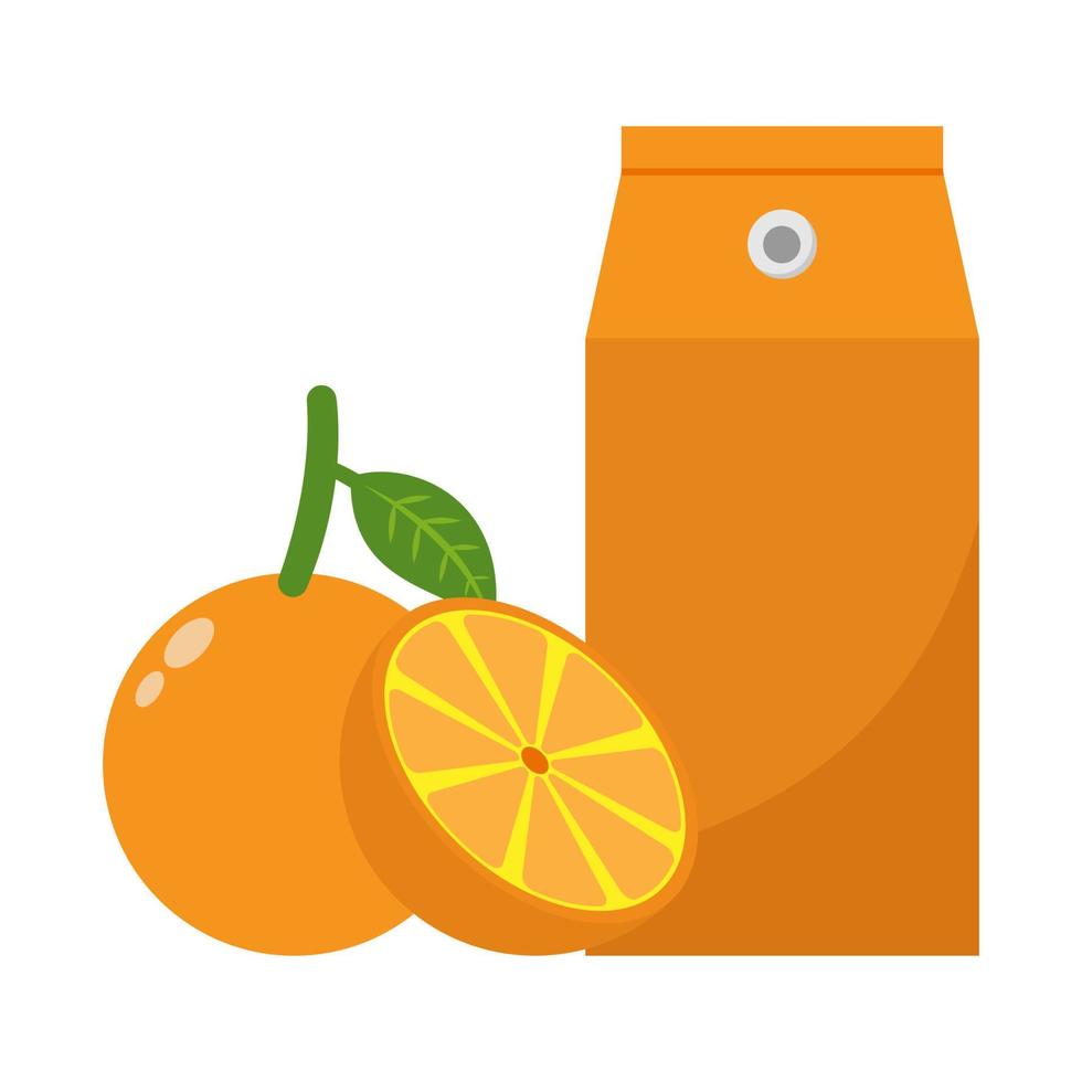 Orange juice drink icon flat design vector