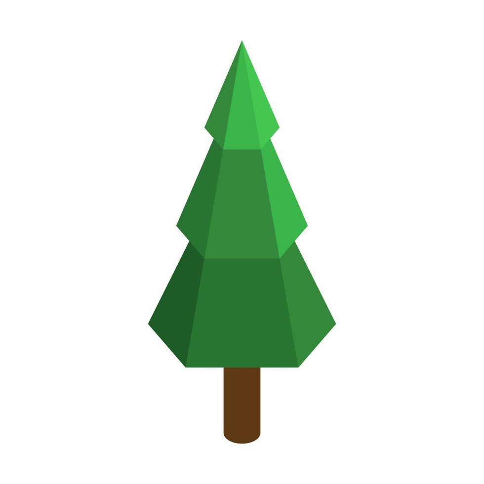 Isometric tree illustration vector on a white background