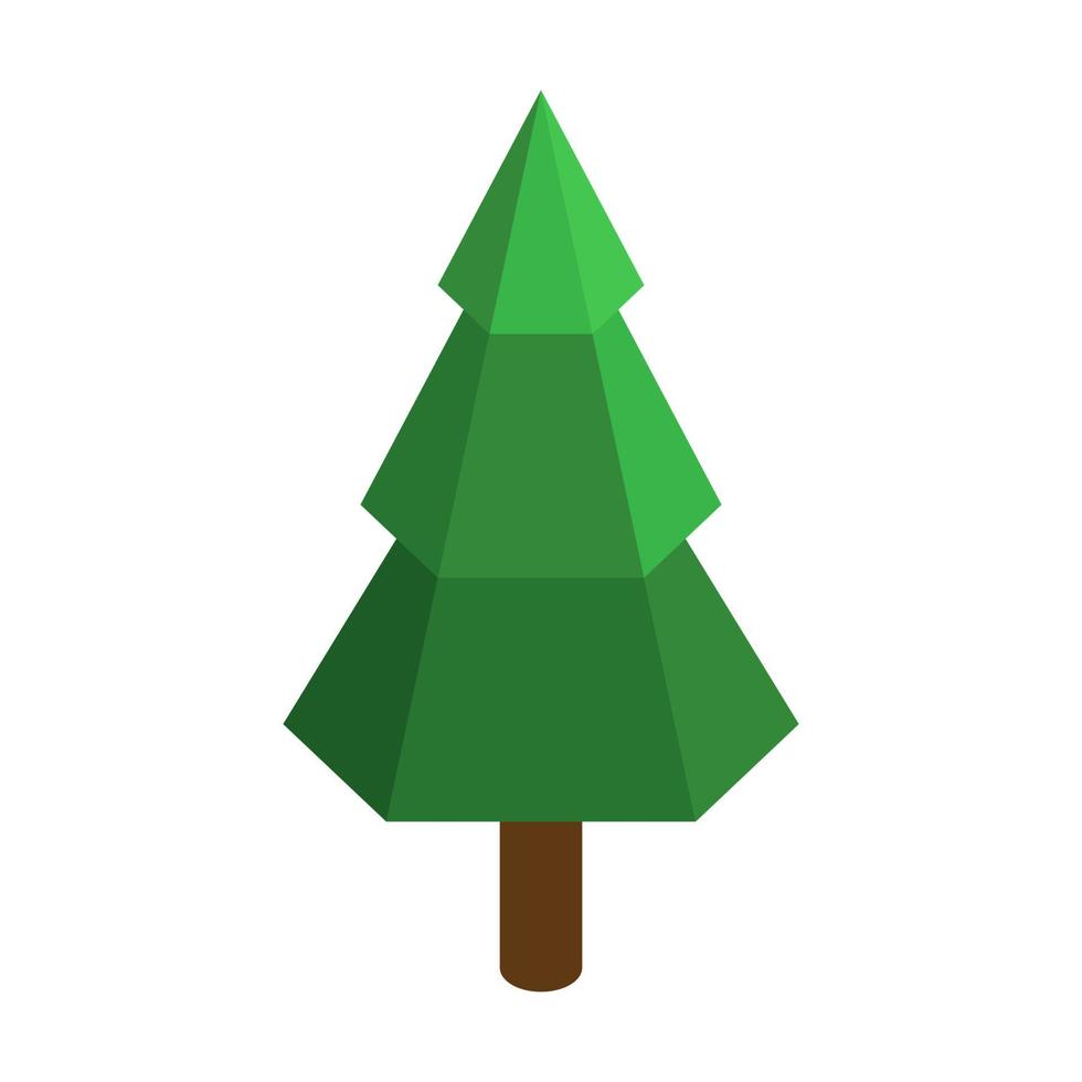 Isometric tree illustration vector on a white background