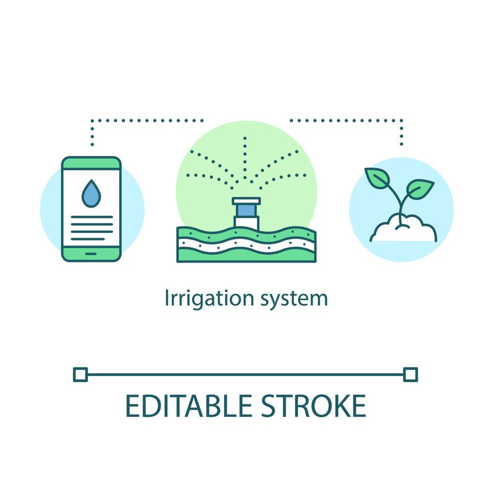 Irrigation system concept icon vector