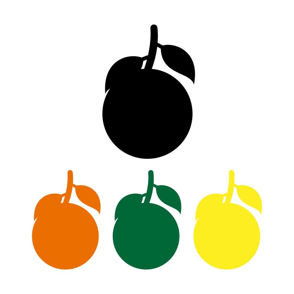 Vector illustration of orange fruit cut icon