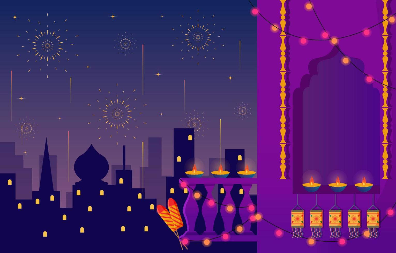 fondo festivo diwali vector