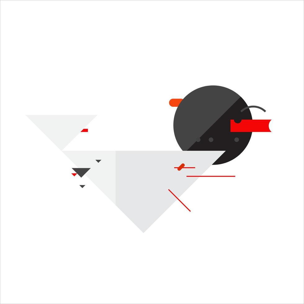 The style of abstract art, Suprematism, modern street art and graffiti. vector