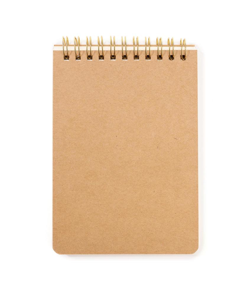 Spiral notepad Isolated on white background. Template mock up photo