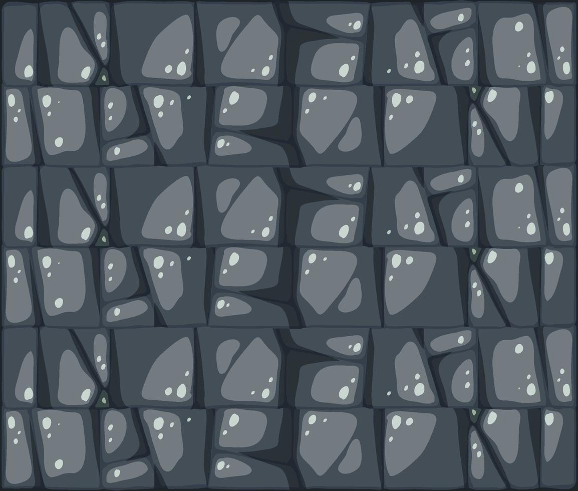 Stone tiles texture in cartoon style vector