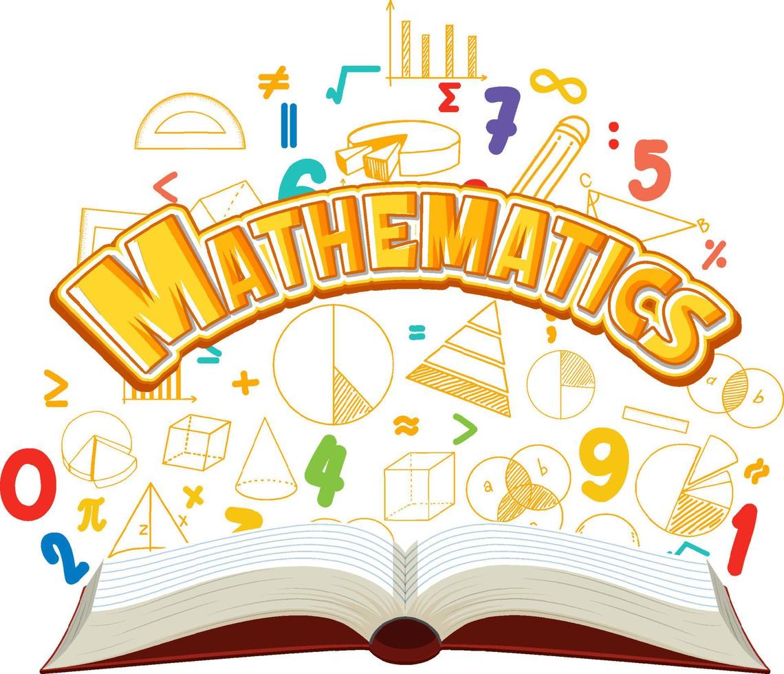 Doodle math formula with Mathematics font vector