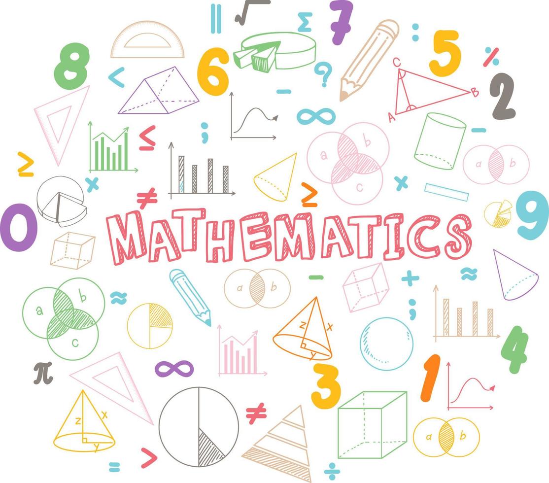 Mathematics font icon with formula vector