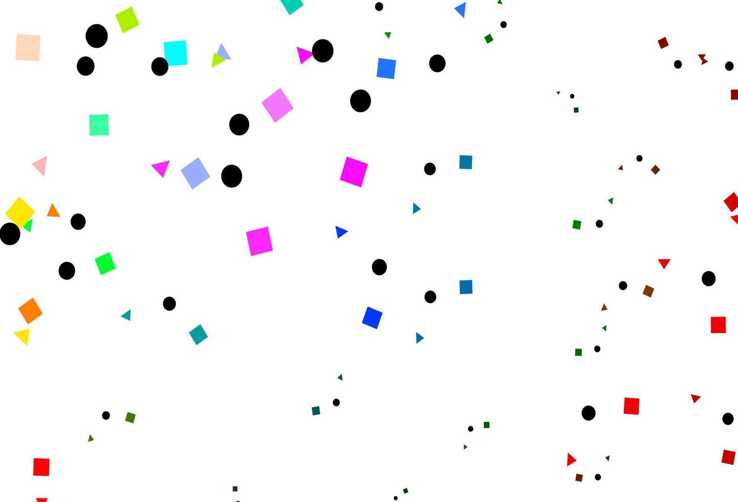 Light Multicolor, Rainbow vector texture in poly style with circles, cubes.