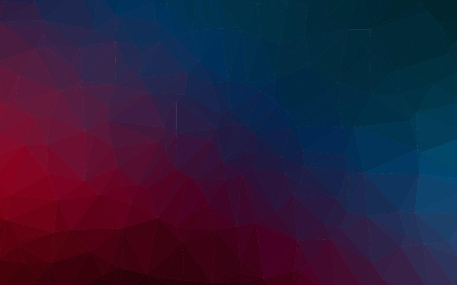 Dark Blue, Red vector polygonal template.