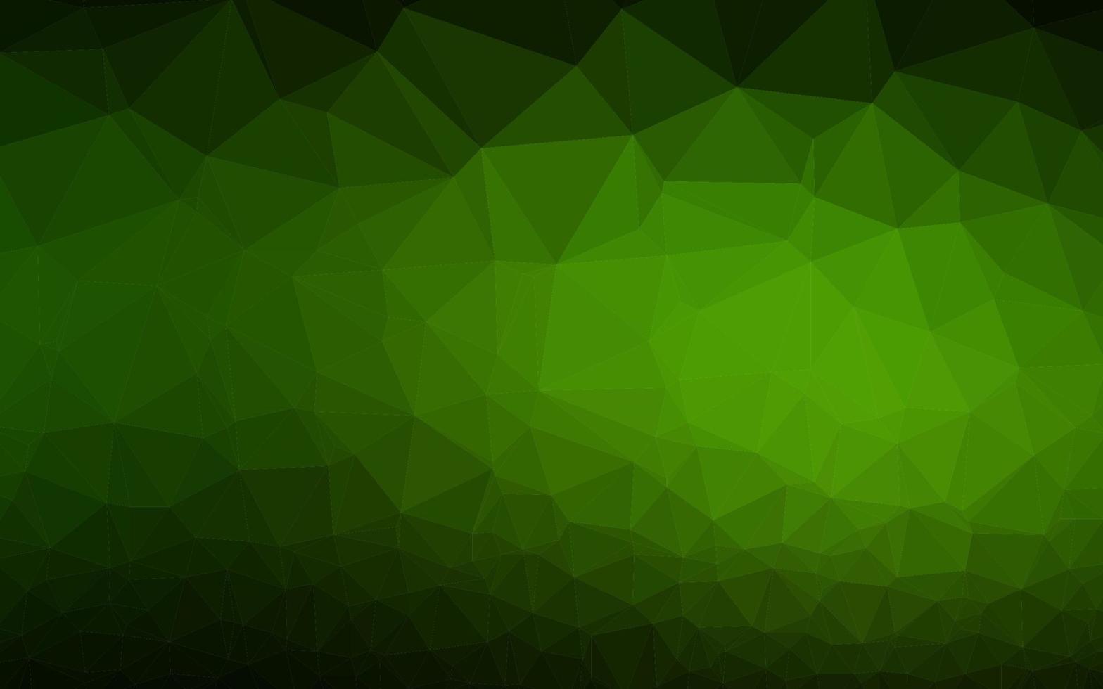 Fondo abstracto de polígono de vector verde oscuro.