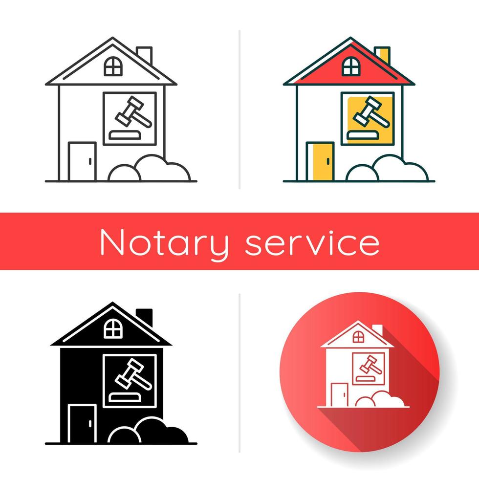 Real estate lawsuit icon vector