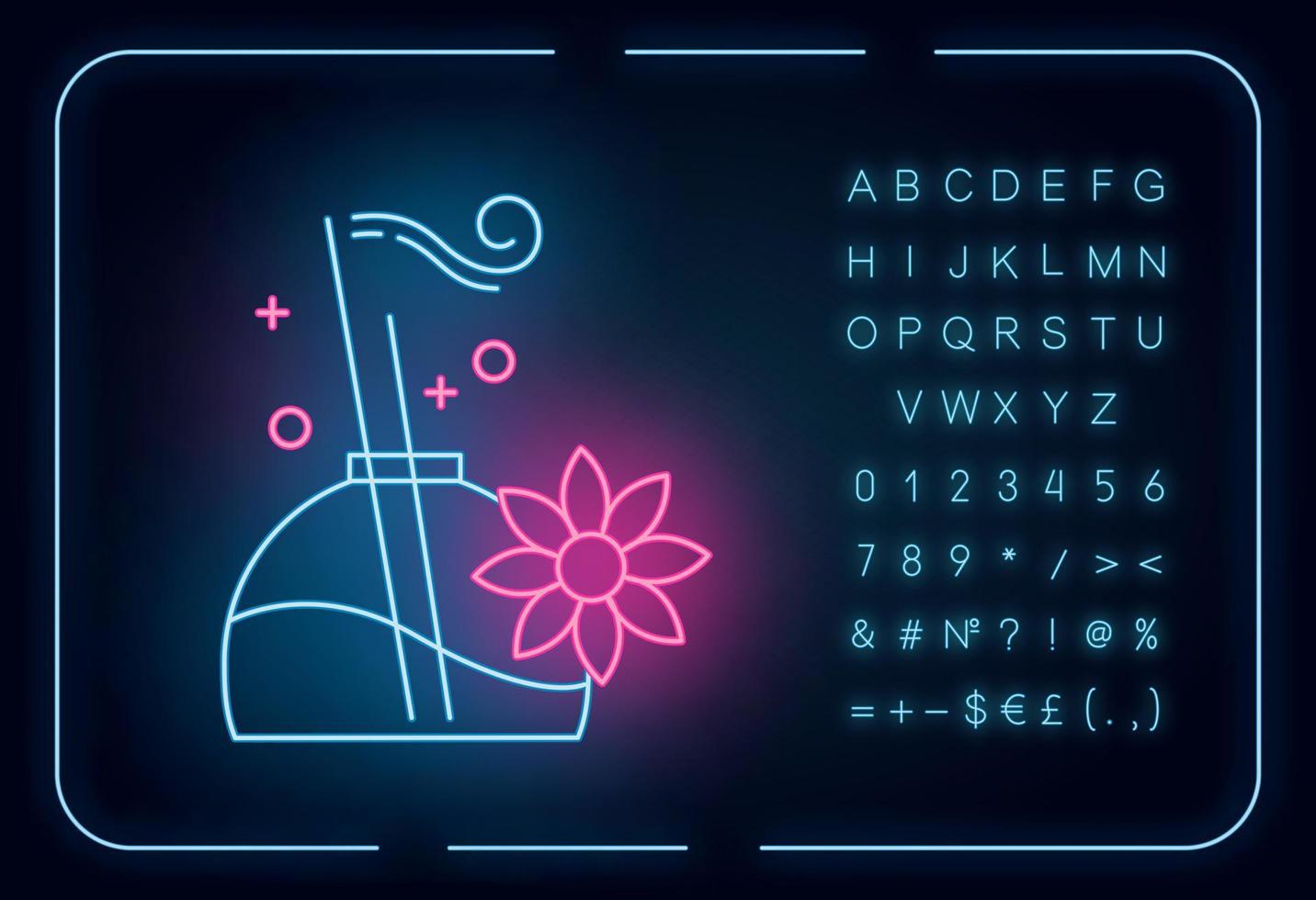 Aromatherapy neon light icon vector