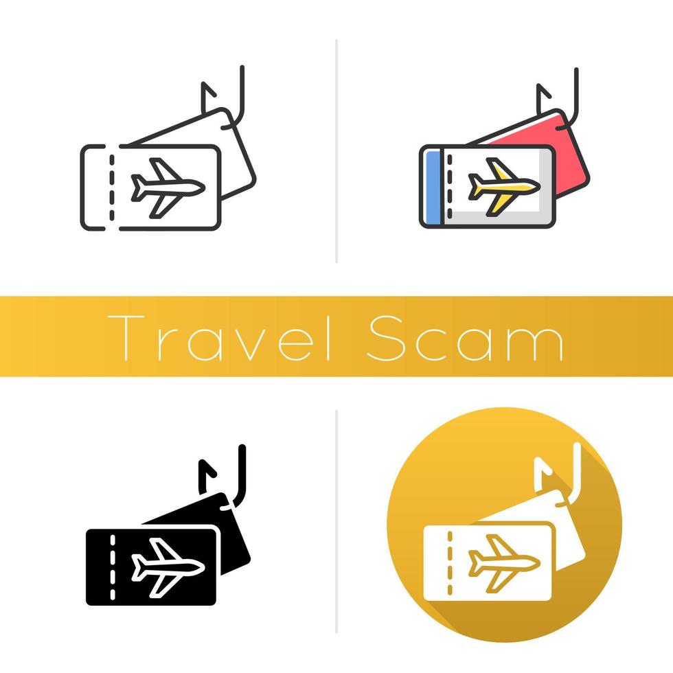 Travel scam icon vector