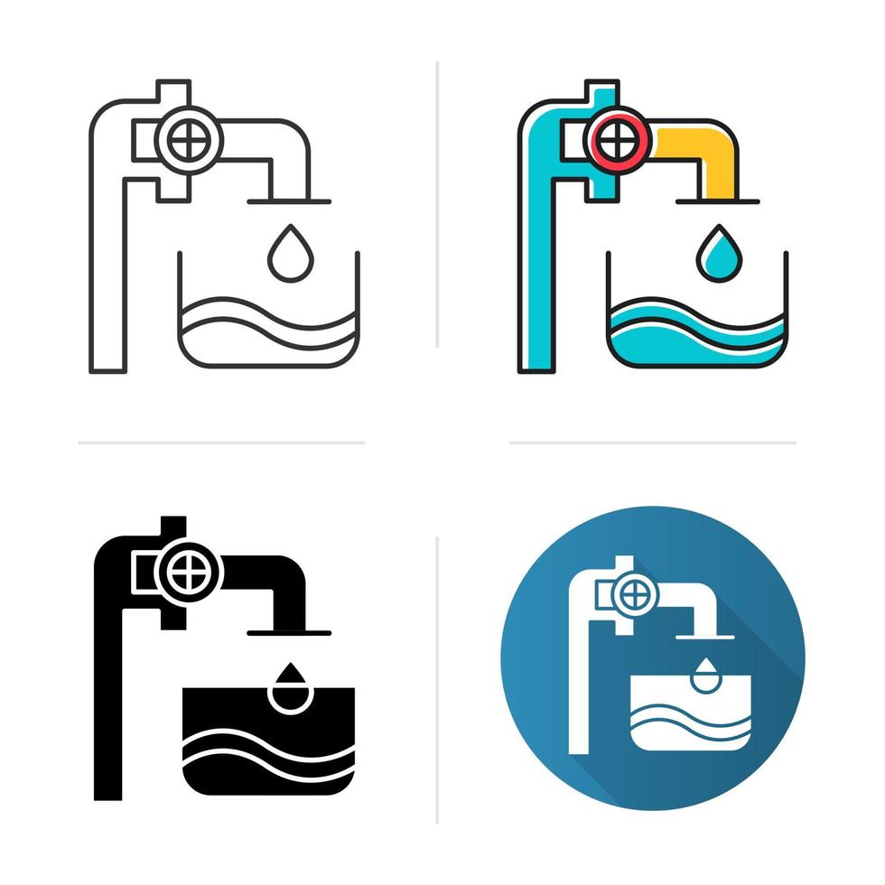 Water industry icon vector