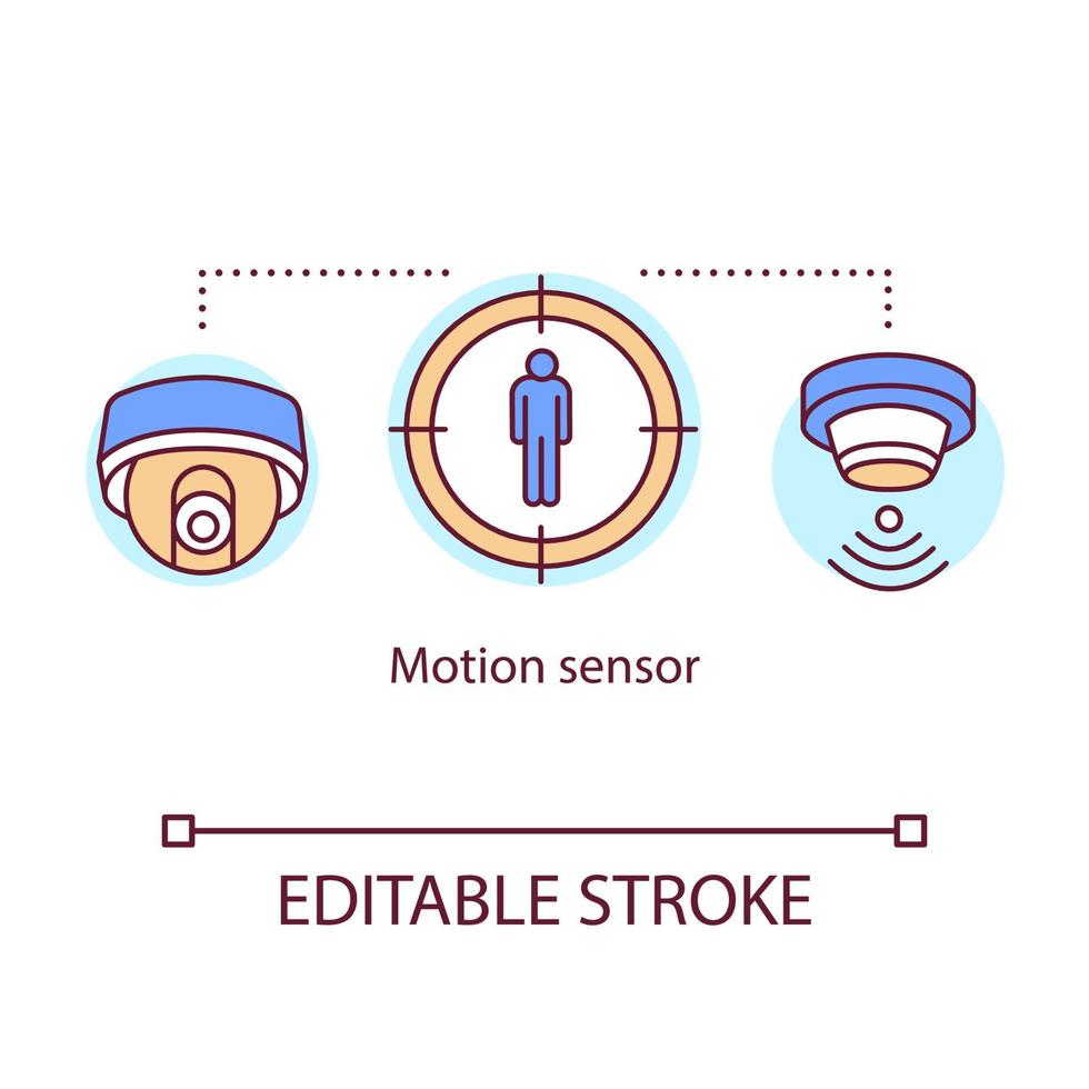 icono de concepto de sensor de movimiento vector