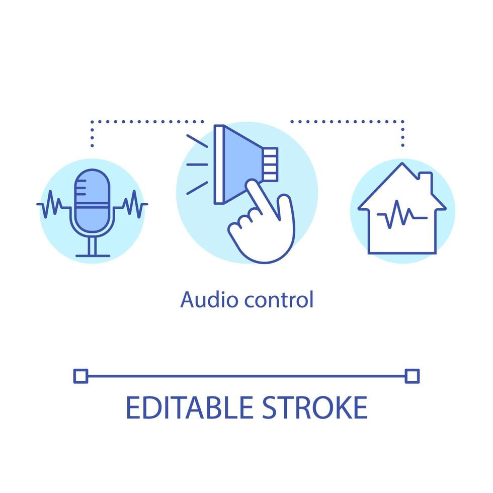 Audio control concept icon vector