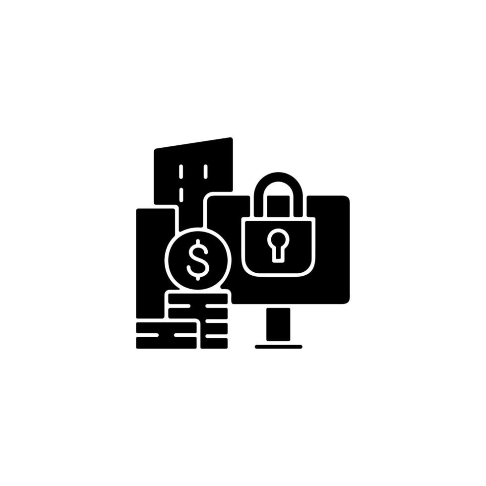 Material nonpublic information black glyph icon vector