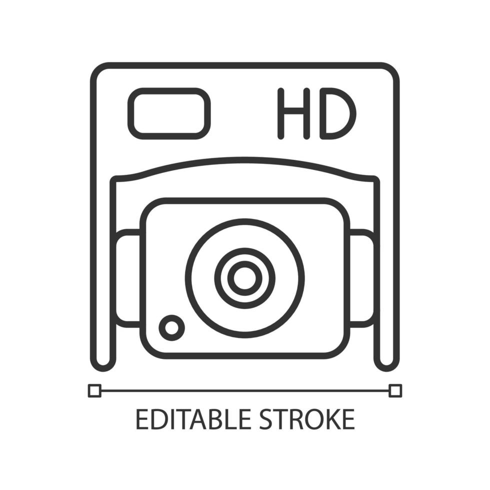 HD bottom camera linear manual label icon vector