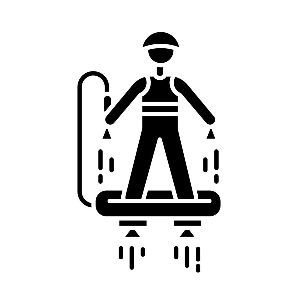 Flyboarding glyph icon vector