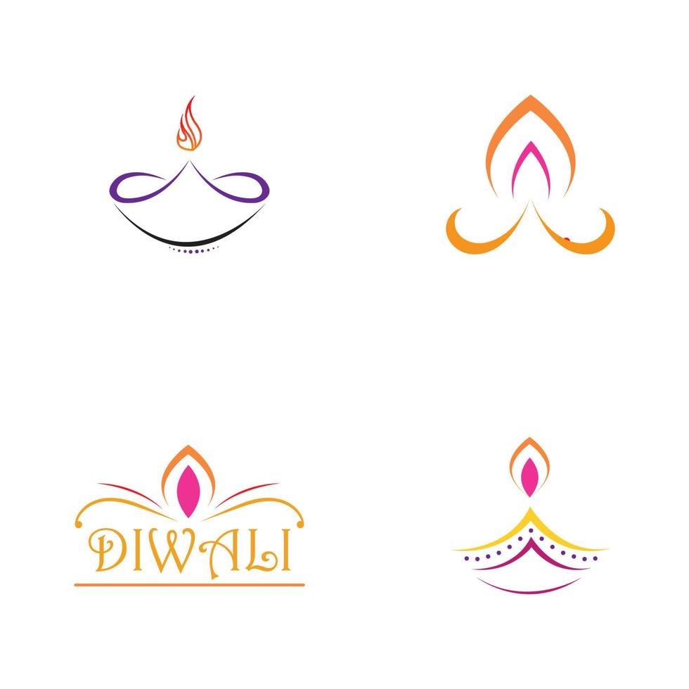 Vector logo illustration on the theme of the traditional celebration of happy diwali