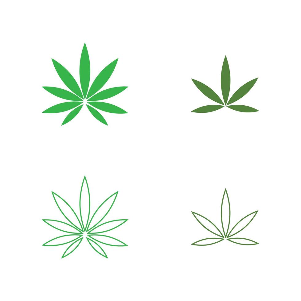 logo de hoja de cannabis vector