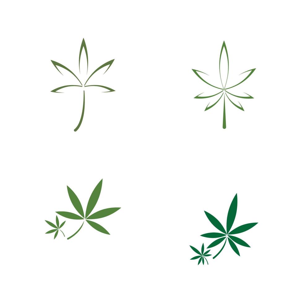 logo de hoja de cannabis vector