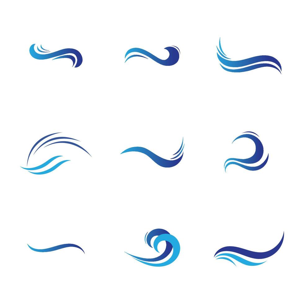 Water wave icon vector