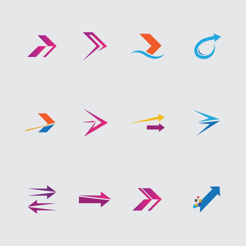 arrow logo set vector