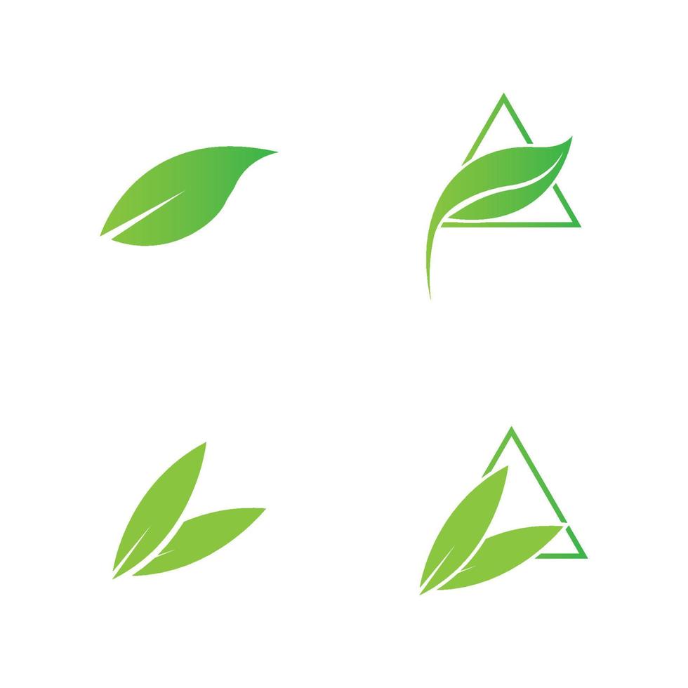 green leaf logo vector