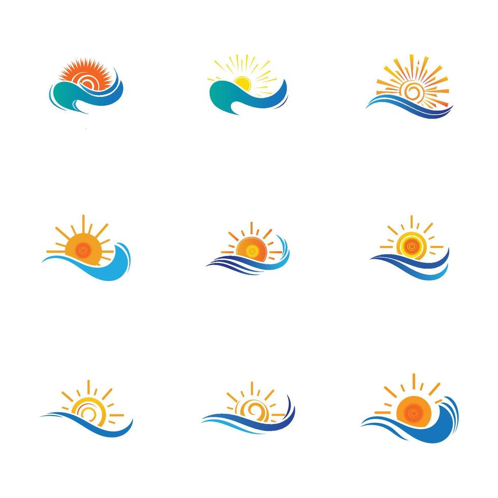 sun and water wave-33 vector