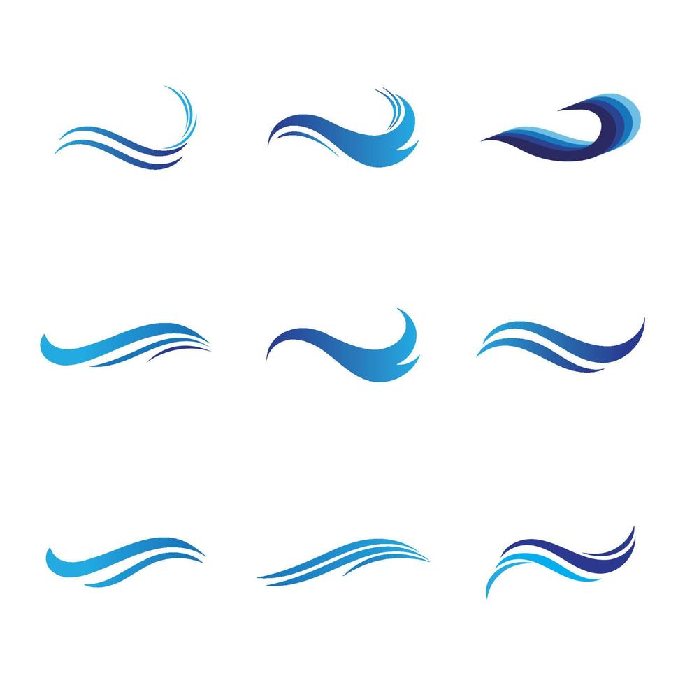 Water wave icon vector