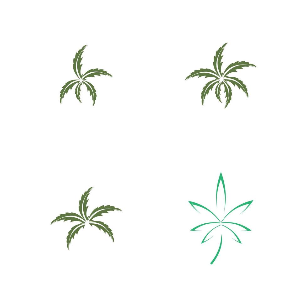 logo de hoja de cannabis vector