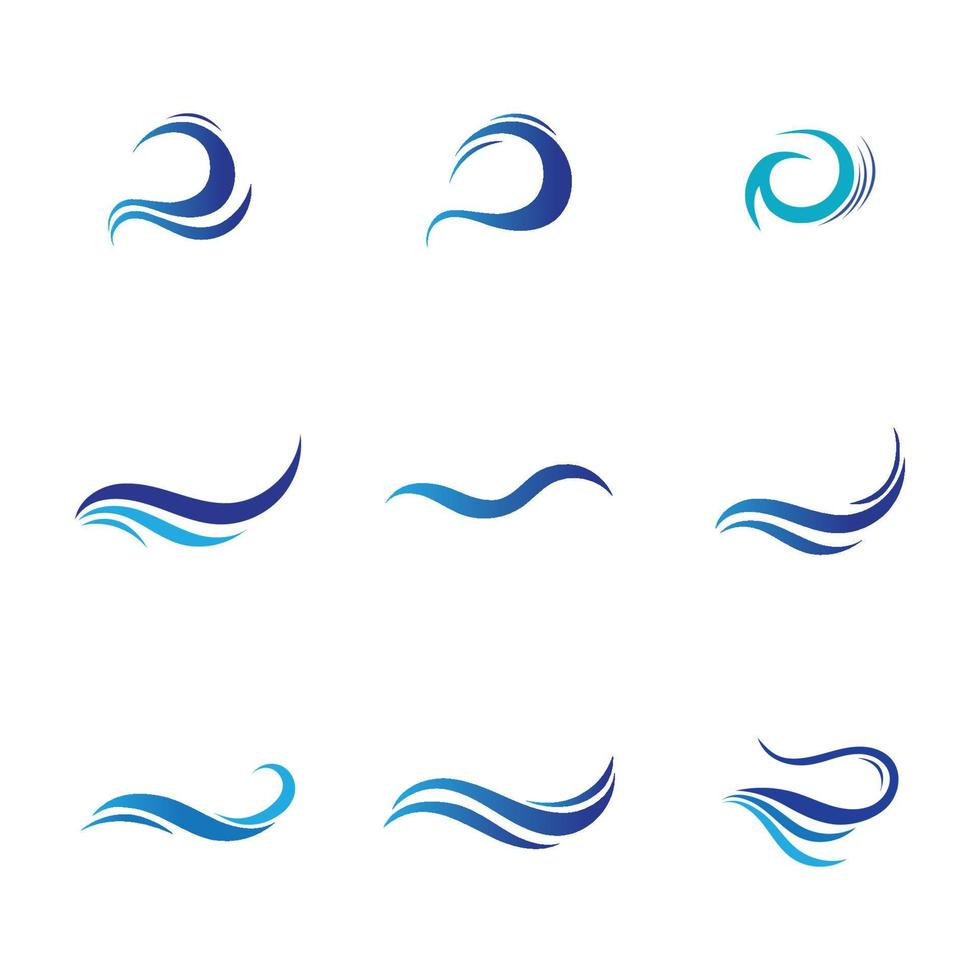 Water wave icon vector