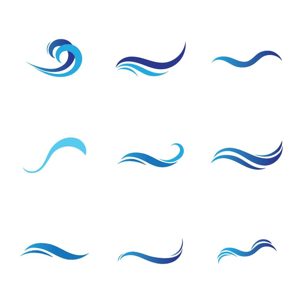 vector de icono de onda de agua