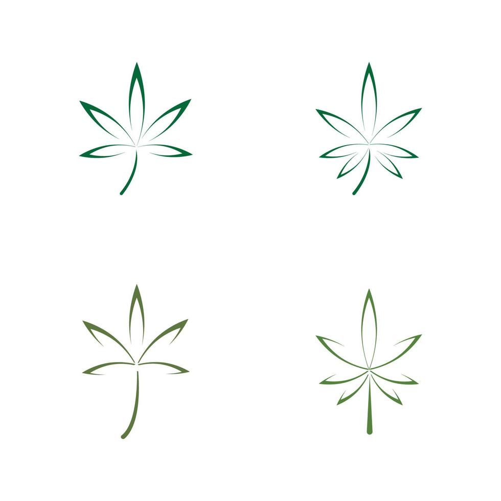 cannabis leaf logo vector