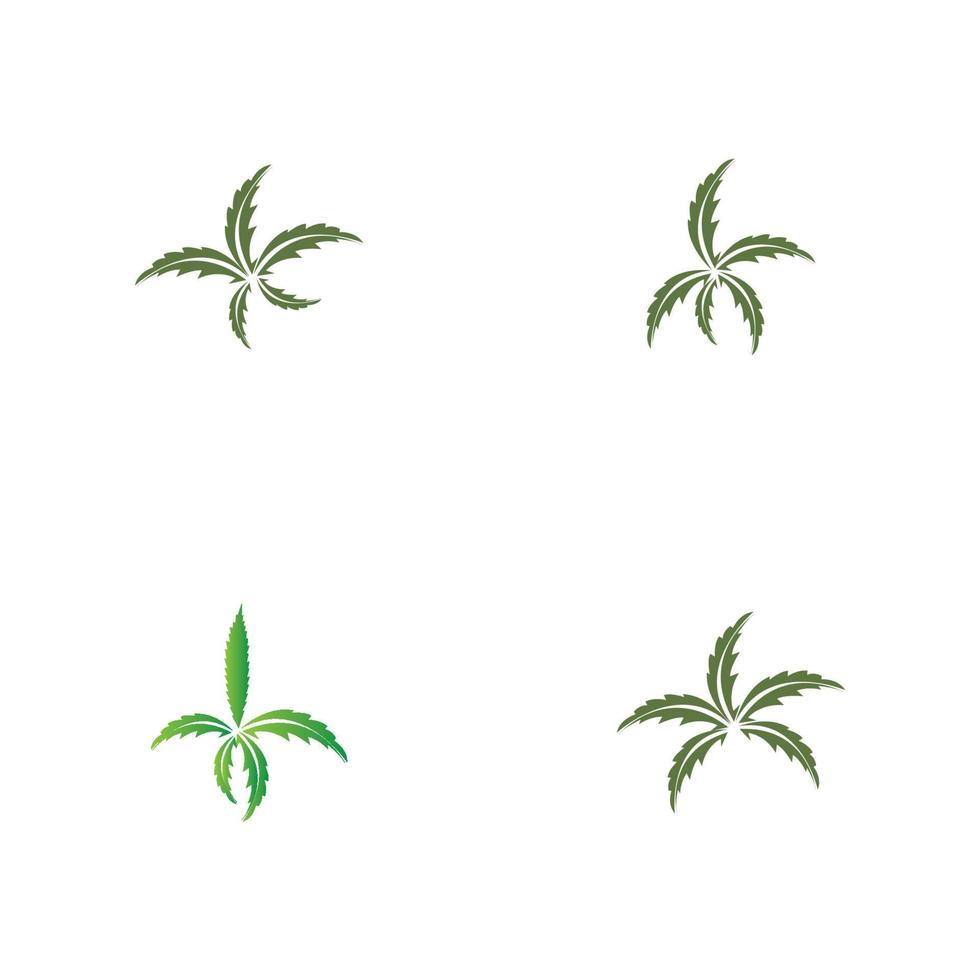 cannabis leaf logo vector