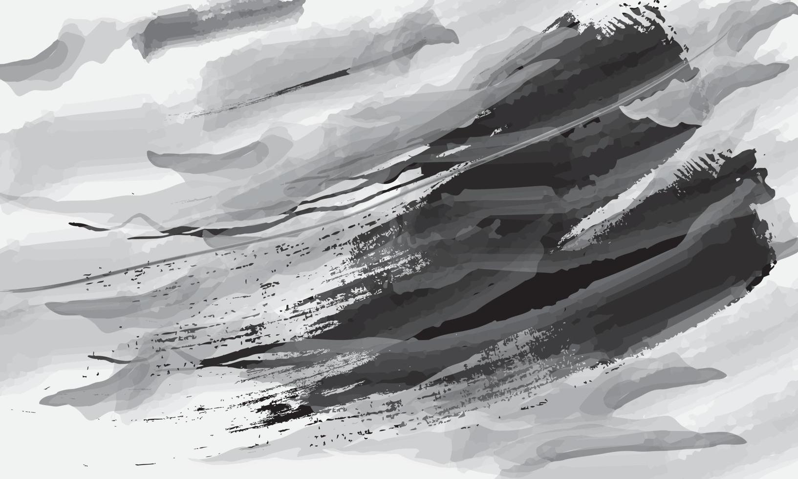 Black and white abstract painting vector