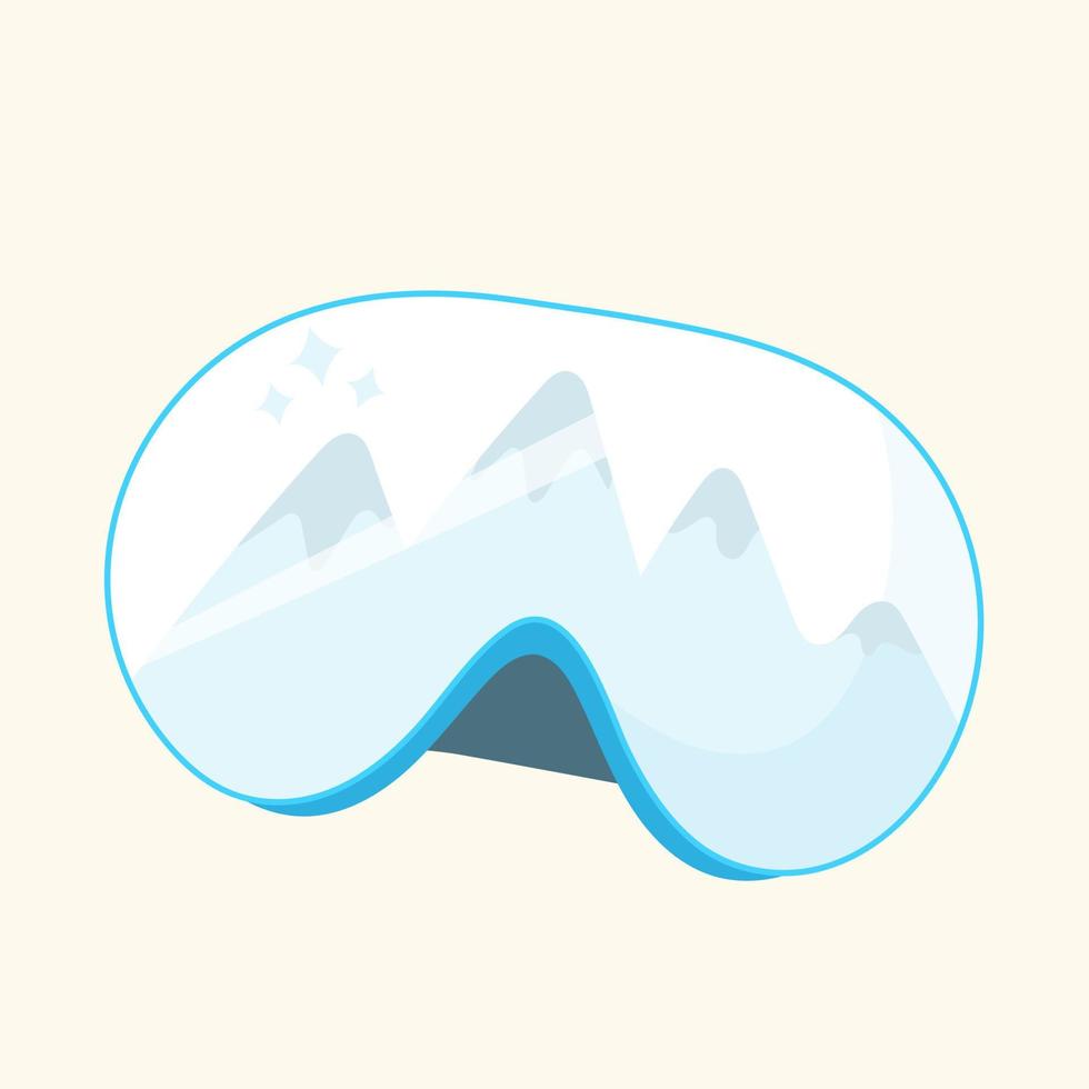 Alpine skiing mask and mountains. The coming of the new year vector
