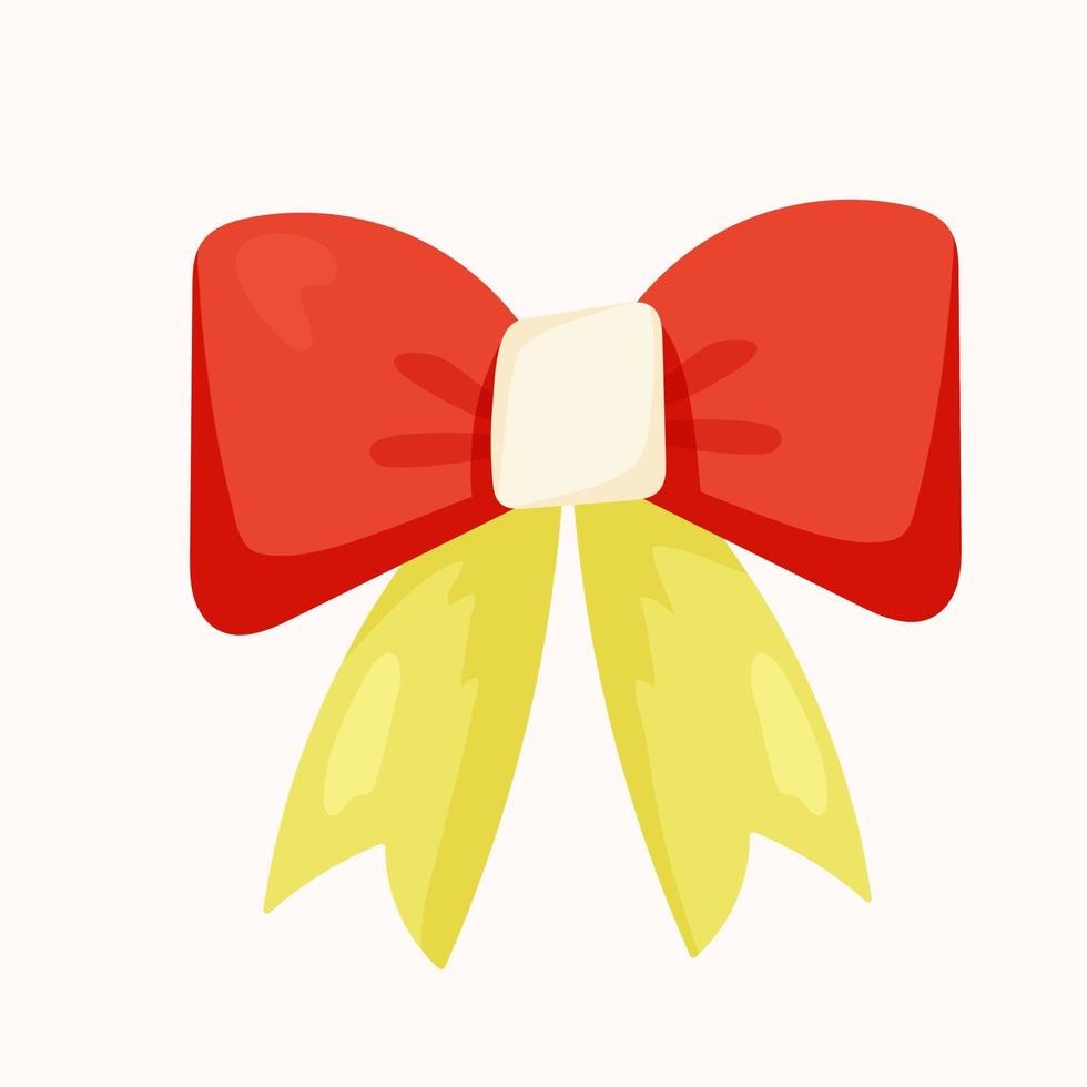 christmas bow for decoration vector illustration