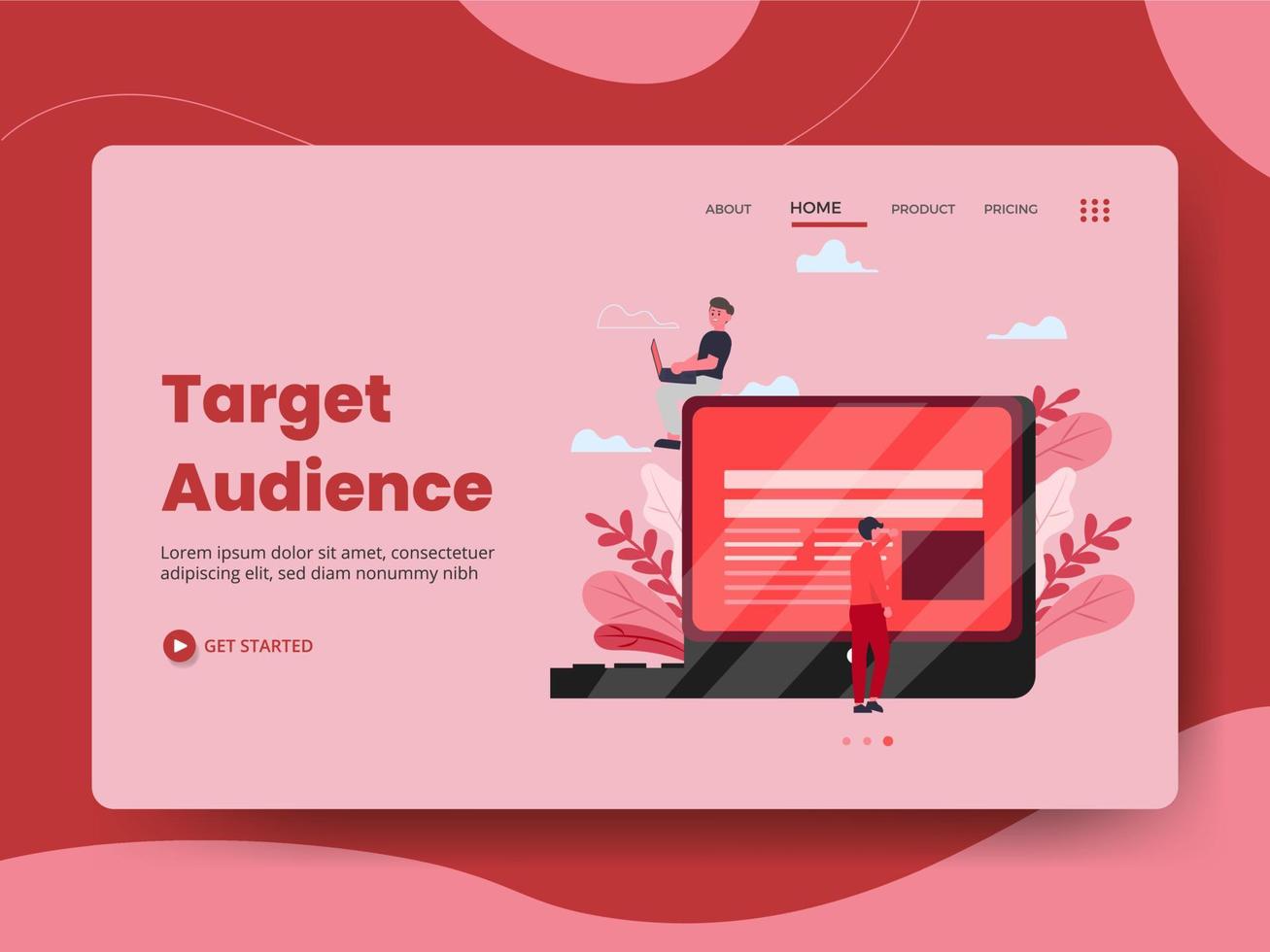 Target Audience Landing Page Illustration vector