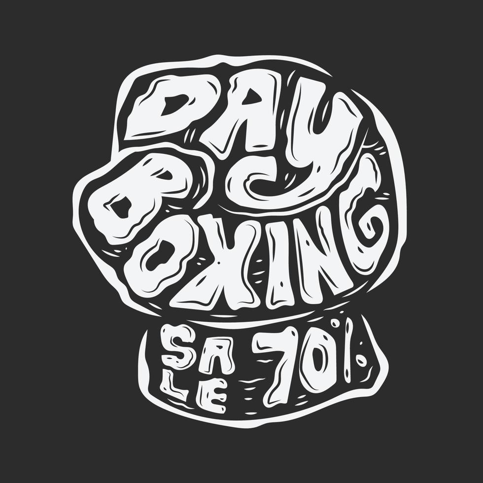 Hand drawn boxing day sale banners template vector